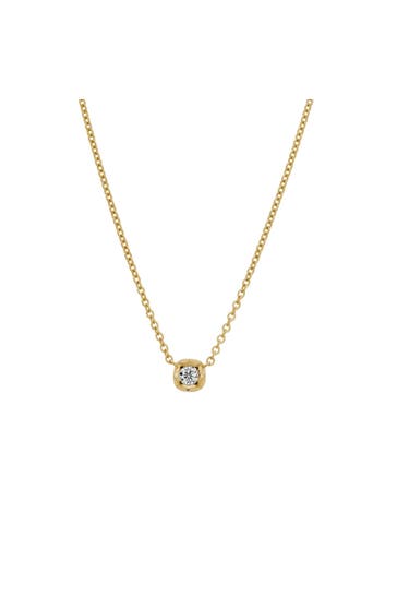 LYOMI Kette 585/- Gelbgold Blüte synth. Diam. 0,25ct. gelb