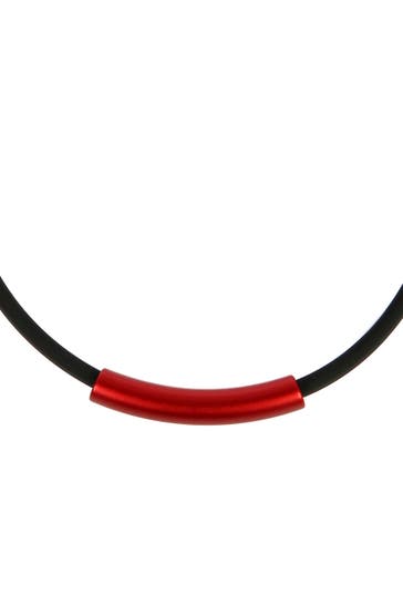 DEMARIE Kette eloxierte Aluminium Collierkette rot