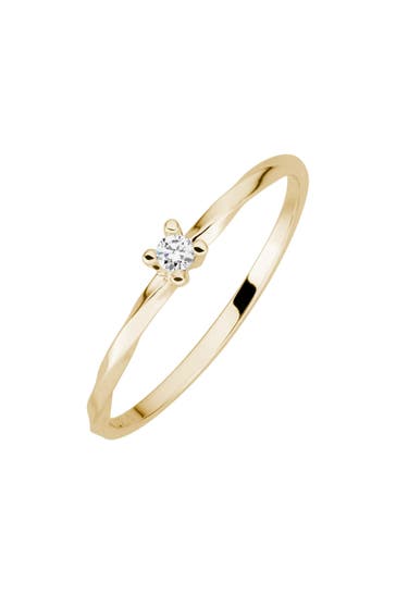 LYOMI Ring 585/- Gelbgold 1 synth. Diam. 0,04ct. gelb