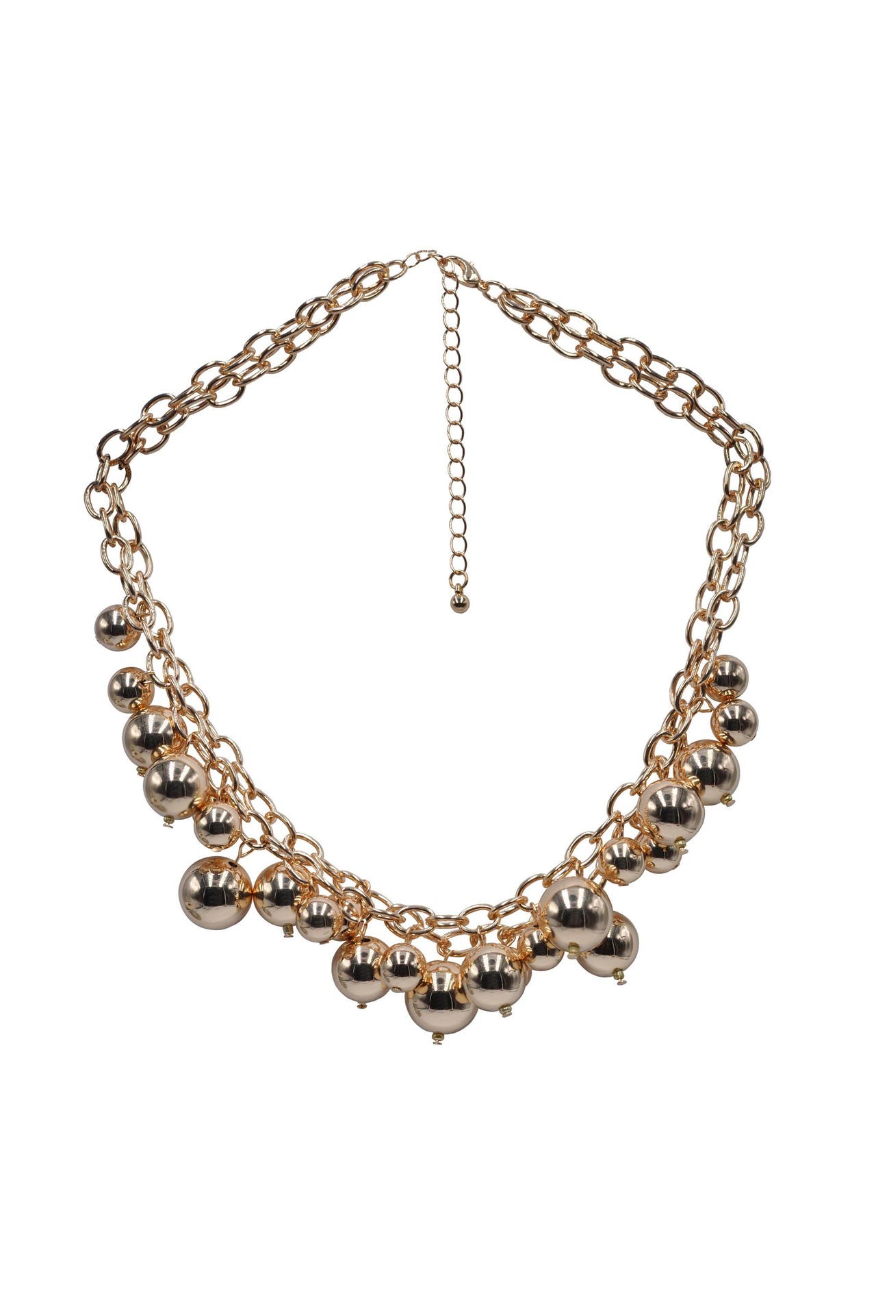 STEUER Kette zweireihig goldfarben mit verschiedenen Bubbles gelb, Bild 1