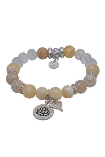 STEUER Armband Metall glanz Achat gelb champagner