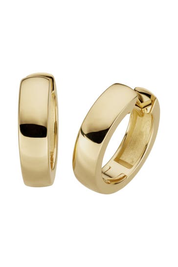 OROLINO Ohrringe Gold 585 hochglanzpoliert 3,9mm breit, 15,2mm Durchmesser gelb