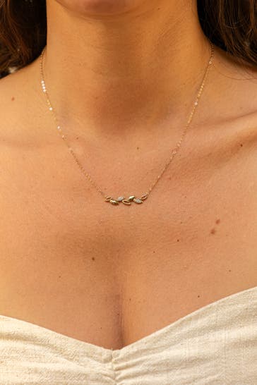 FASCINATION BY ELLEN K. Kette 375 Gold mit 6x Zirkonia weiß gelb