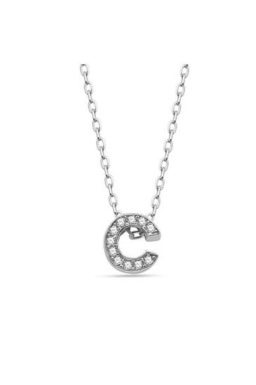 DKENIZ Kette Buchstabe C 925/- Sterling Silber silber