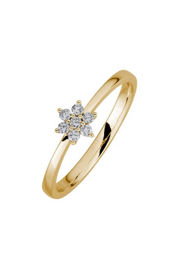 LYOMI Ring 585/- Gelbgold 7 synth. Diam. 0,13ct. gelb