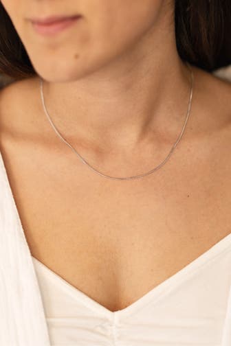 FASCINATION BY ELLEN K. Kette Weißgold 585 Panzerkette mit einer Länge von 45/42cm silber