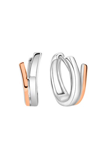 ZEEME Ohrringe 925/- Sterling Silber rhodiniert/rosé mehrfarbig