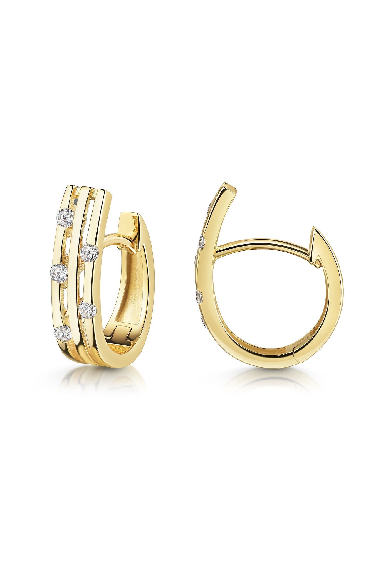 FASCINATION BY ELLEN K. Ohrringe 375/- Gelbgold glanz Zirkonia gelb, Bild 1