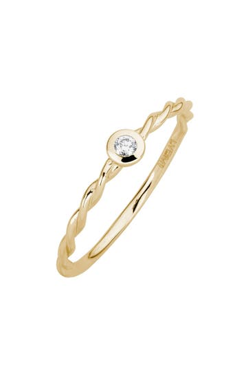 LYOMI Ring 585/- Gelbgold 1 synth. Diam. 0,04ct. gelb