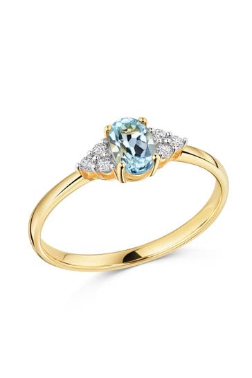 FASCINATION BY ELLEN K. Ring 375 Gold Gelb Topas und Zirkonia gelb