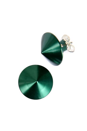 DEMARIE Ohrringe Metall eloxiertes Aluminium Matt/Glanz dunkelgrün grün