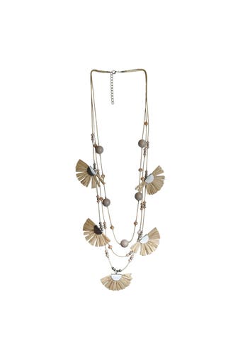 STEUER Kette Kordel in beige 85 cm champagner