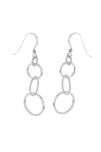 ZEEME Ohrringe Silber 925 mit Ring-Motiv 52mm lang silber