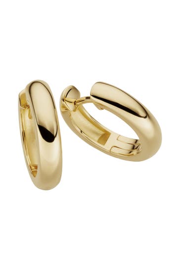 OROLINO Ohrringe Gold 585 hochglanzpoliert 3,3mm breit, 15,5mm Durchmesser gelb