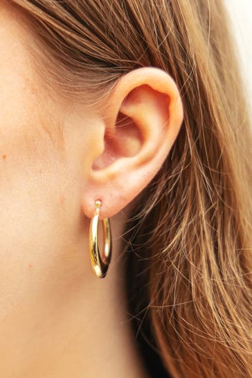 FASCINATION BY ELLEN K. Ohrringe Gold 333 glanz matt mit einem Durchmesser von 25mm gelb