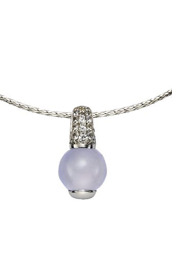 JAMELLI Kette 925 Silber rhodiniert Echtstein silbergrau