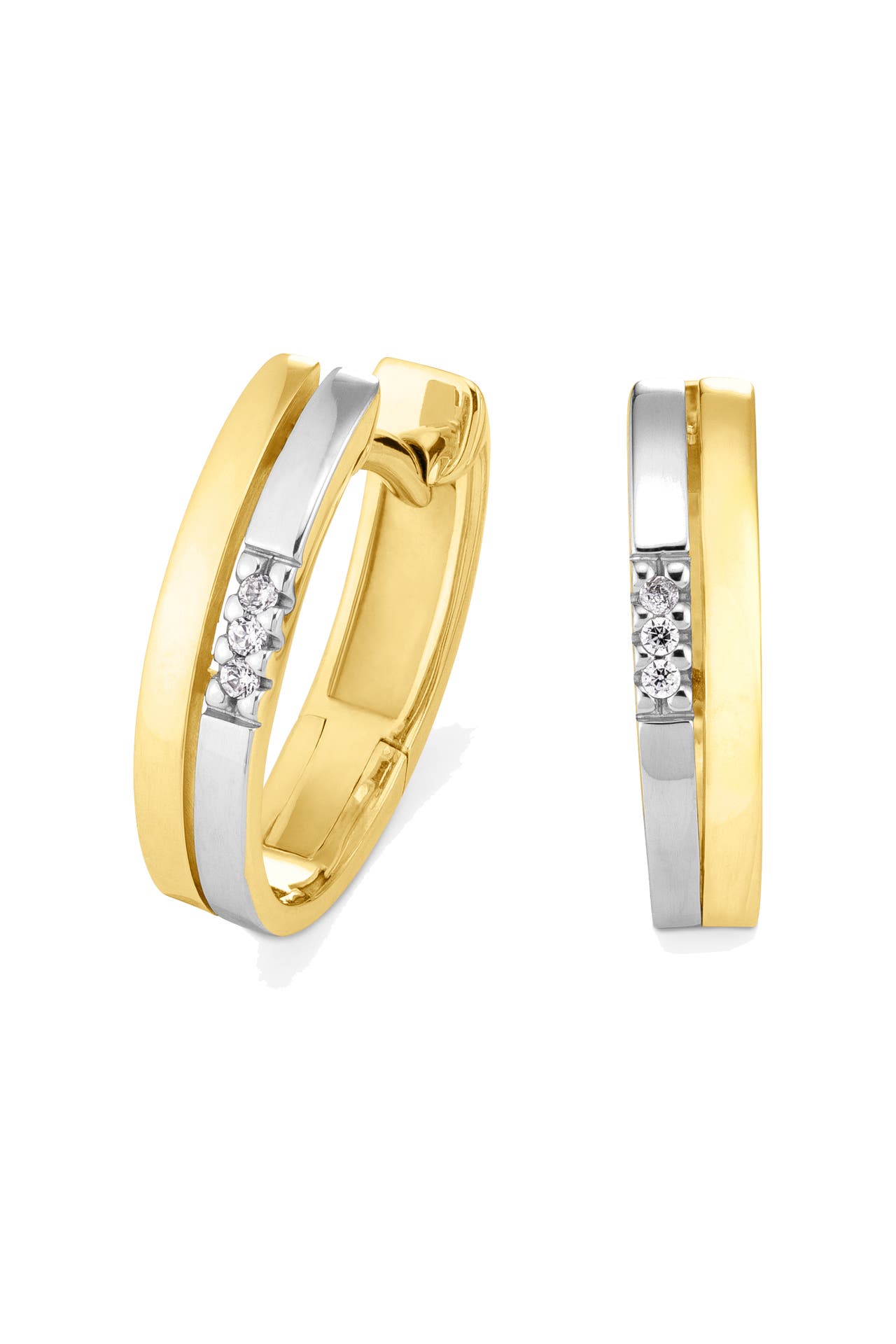 OROLINO Ohrringe Gold 585 mit 6 Brillanten zus. 0,03ct. gelb, Bild 1