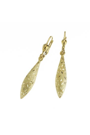 FASCINATION BY ELLEN K. Ohrringe 333 Gold glanz matt diamantiert gelb