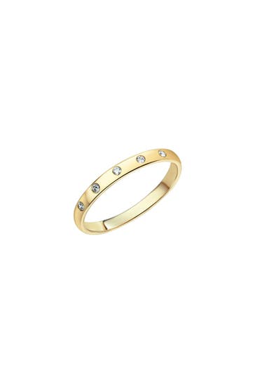FASCINATION BY ELLEN K. Ring 375 Gold mit 5x Zirkonia weiß gelb