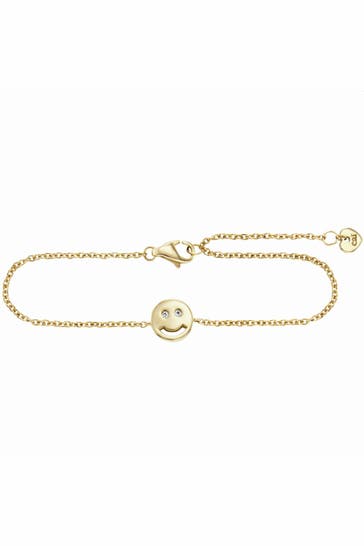 CAI Armband 925/- Sterling Silber vergoldet Zirkonia Smile gelb