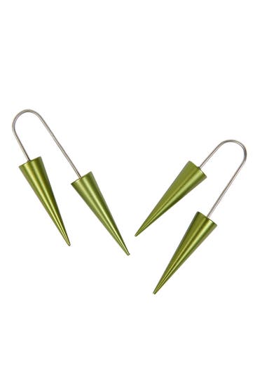 DEMARIE Ohrringe eloxiertes Aluminium hellgrün