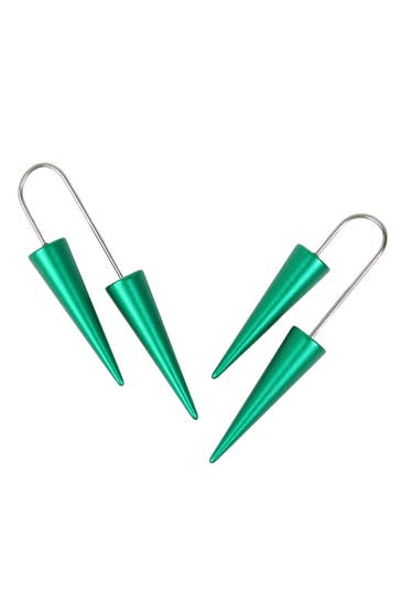 DEMARIE Ohrringe eloxiertes Aluminium grün