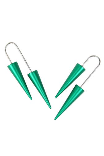 DEMARIE Ohrringe eloxiertes Aluminium grün