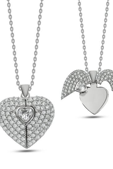 DKENIZ Kette 925 Sterling Silber Herz-Kette silber