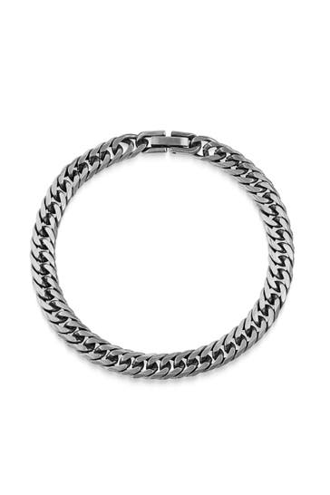 ZEEME Armband Edelstahl schwarz silber