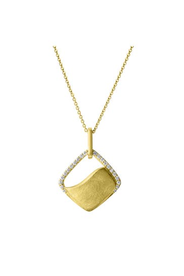 FASCINATION BY ELLEN K. Kette 585 Gold glanz/matt mit Zirkonia weiß gelb