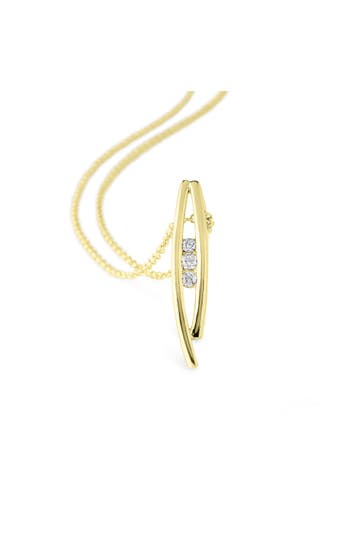OROLINO Kette Gold 585 mit 3 natürlichen Brillanten zus. 0,10ct. gelb