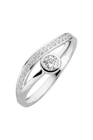 OROLINO Ring 333/- Weißgold glanz  synth. Zirkonia