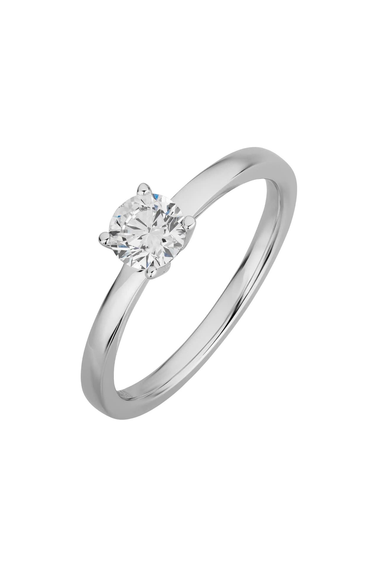 LYOMI Ring 585/- Weißgold 1 synth. Diam. 0,50 ct. silber, Bild 1