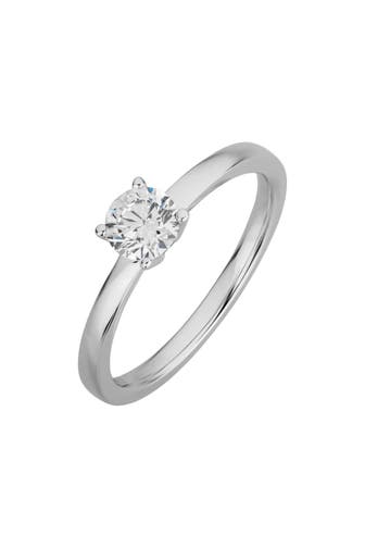 LYOMI Ring 585/- Weißgold 1 synth. Diam. 0,50 ct. silber