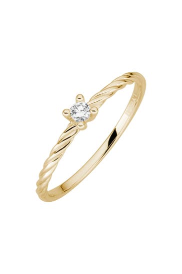 LYOMI Ring 585/- Gelbgold 1 synth. Diam. 0,07ct. gelb