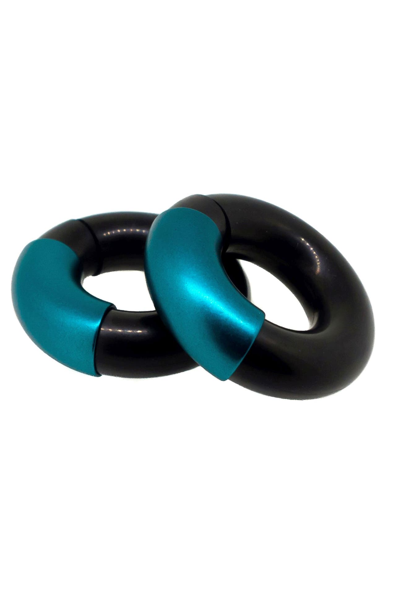 DEMARIE Ohrringe 925/- Sterling Silber Kautschuk türkis, Bild 1