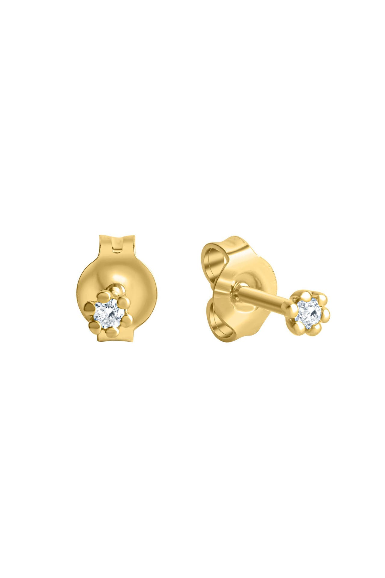 OROLINO Ohrringe Gold 585 mit 2 echten Brillanten zus. 0,05ct. gelb, Bild 1