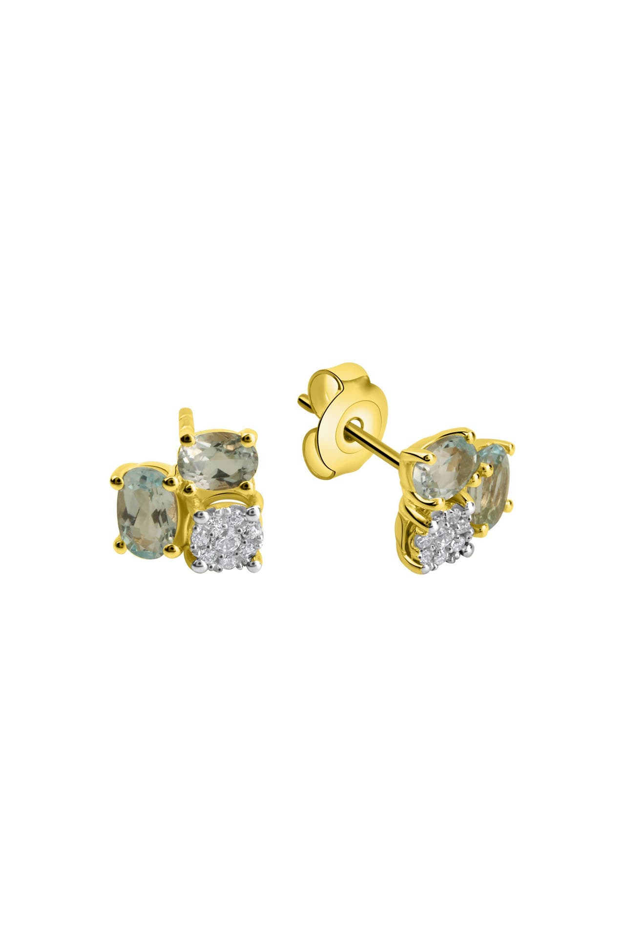 FASCINATION BY ELLEN K. Ohrringe Gold 375 Blautopas + Zirkonia mehrfarbig, Bild 1