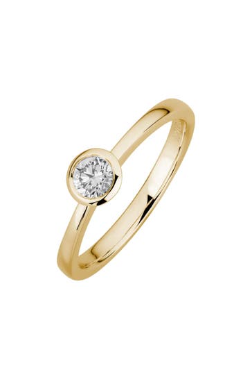 LYOMI Ring 585/- Gelbgold 1 synth. Diam. 0,25 ct. gelb