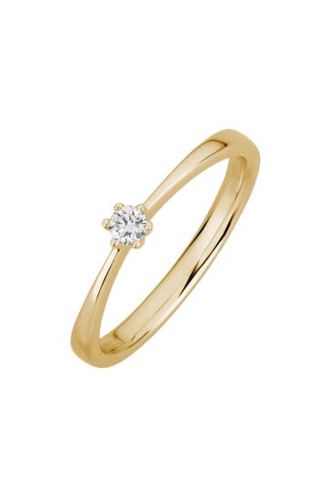 LYOMI Ring 585/- GG  1 synth. Diam. 0,10 ct. gelb