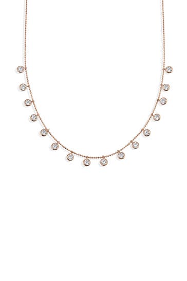 DKENIZ Kette 925/- Sterling Silber rosévergoldet funkelnde Halskette rosé