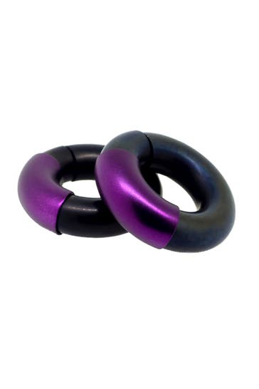 DEMARIE Ohrringe 925 Sterling Silber Kautschuk fuchsia