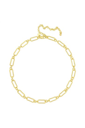 FASHIONBOX Kette Messing vergoldet gelb