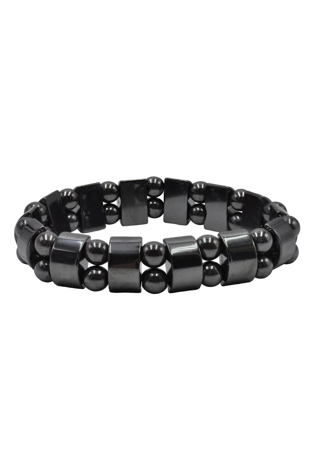 STEUER Armband Stretch hämatitfarbene Magnete grau, Bild 1