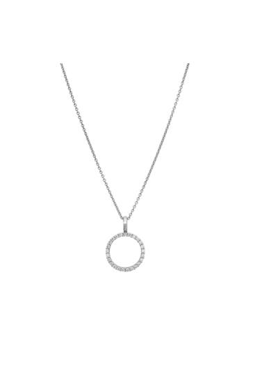LYOMI Kette 585/- Weißgold 25synth. Diam.0,28ct. silber