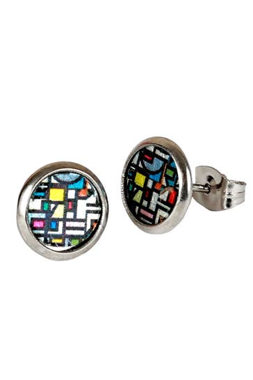 DEMARIE Ohrringe Edelstahl mit Silber-/Goldeinlage mehrfarbig