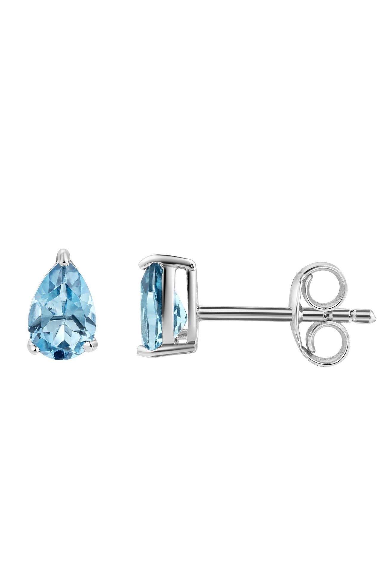 ZEEME Ohrringe 925/- Sterling Silber rhodiniert London Blue Topas Tropfen Ohrstecker silber, Bild 1