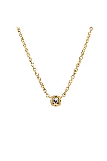 LYOMI Kette 585/- Gelbgold Blüte synth. Diam 0,10ct. gelb