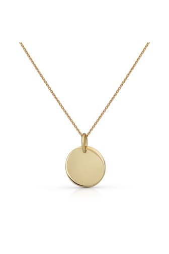 OROLINO Kette Gold 375 mit rundem Anhänger 40/42cm lang gelb