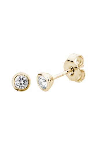 LYOMI Ohrringe 585/- Gelbgold 2 synth. Diam. 0,20 ct. gelb